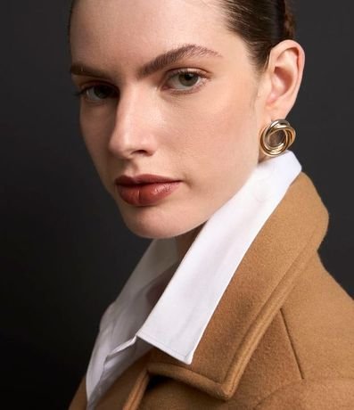 Saco Alargado en Polivelour Cruzado con Bolsillos 7