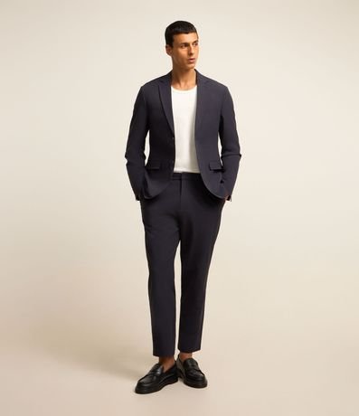 Blazer en Ana Ruga con Textura y Cuello con Solapa 2