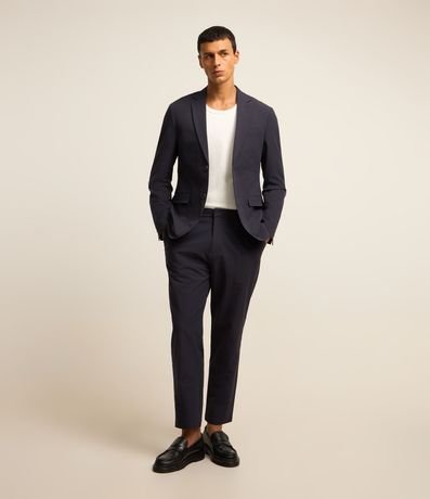 Pantalón Relaxed con Textura Ana Ruga y Pliegues