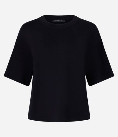 Blusa en Punto con Brillos de Strass en la Manga 5