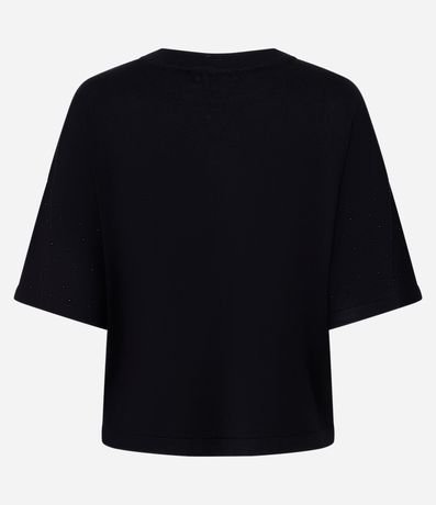 Blusa en Punto con Brillos de Strass en la Manga 7