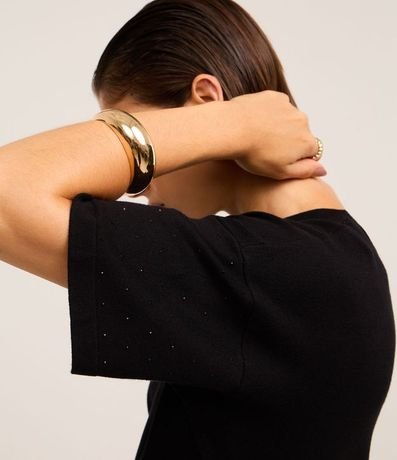 Blusa en Punto con Brillos de Strass en la Manga 4