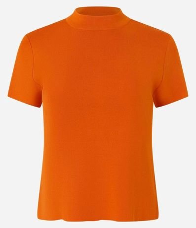 Blusa en Punto con Cuello Alto
