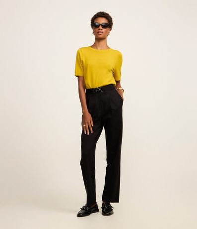 Blusa Básica de Punto con Cuello Redondo 2
