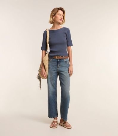Blusa Básica de Punto con Escote Bote 2