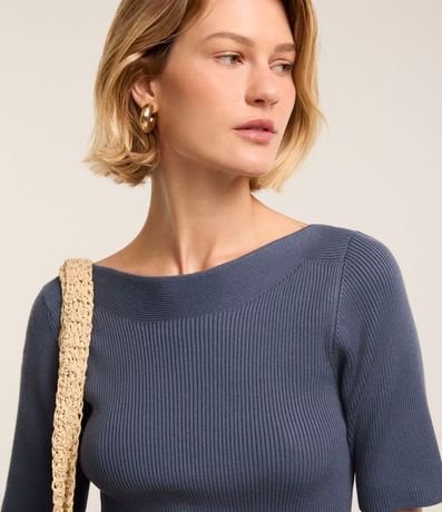 Blusa Básica de Punto con Escote Bote 3