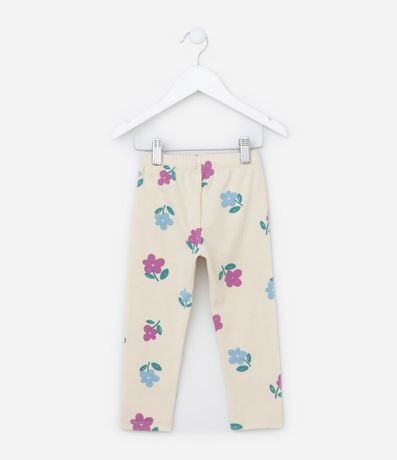 Pantalón Legging Infantil en Rib Floral - Talle 1 a 5 años 2