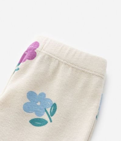 Pantalón Legging Infantil en Rib Floral - Talle 1 a 5 años 4