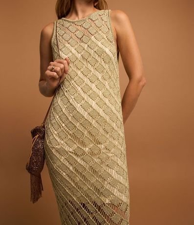 Vestido Midi de Punto con Detalles Texturizados 3