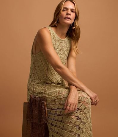 Vestido Midi de Punto con Detalles Texturizados 5