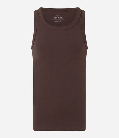 Musculosa Regular Básica en Rib de Algodón 4