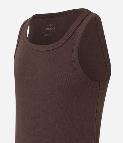 Musculosa Regular Básica en Rib de Algodón 5