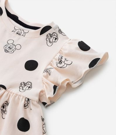 Vestido Infantil de Lunares con Estampa Amigos Disney - Talle 1 a 5 años 4