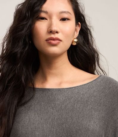 Suéter en Tricot con Escote Canoa 4