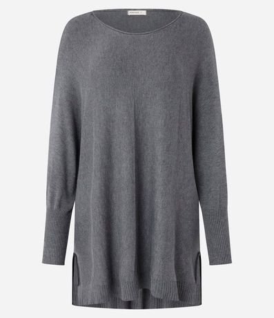 Suéter en Tricot con Escote Canoa 5