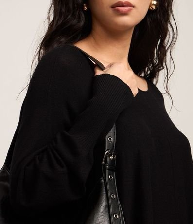 Suéter en Tricot con Escote Canoa 3