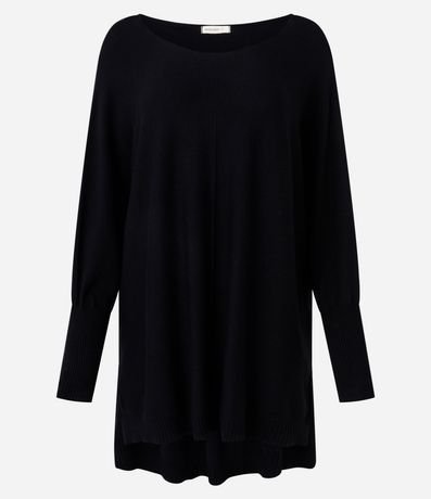 Suéter en Tricot con Escote Canoa 5