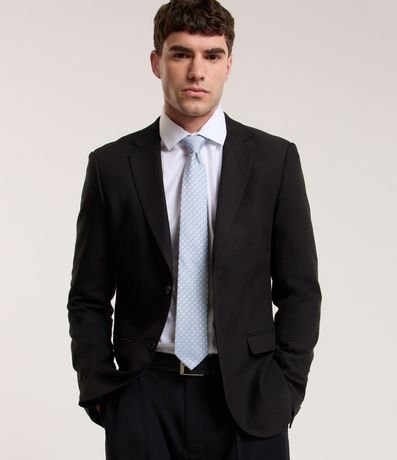 Corbata Regular Satinada con Estampado de Rombos