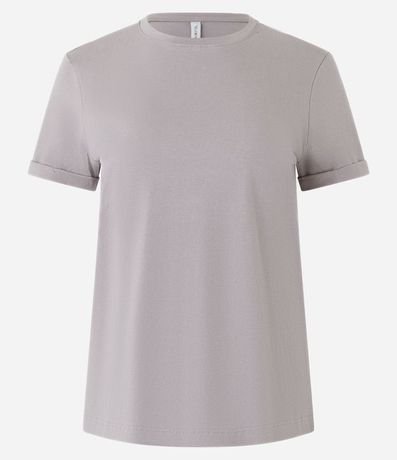 Remera en Media Malla con Manga Corta Doblada 6