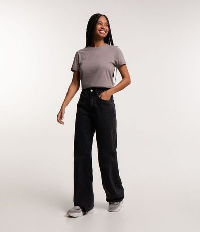 Remera en Media Malla con Manga Corta Doblada 2