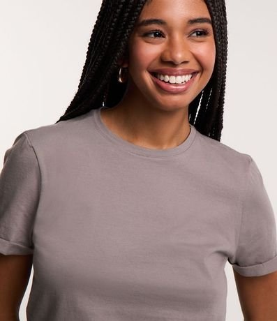 Remera en Media Malla con Manga Corta Doblada 4