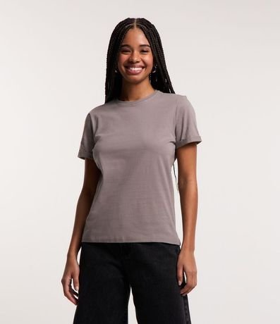 Remera en Media Malla con Manga Corta Doblada 5