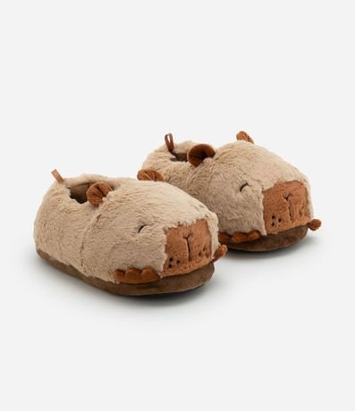 Pantufla Cerrada Infantil con Bordado Capivara - Talle 29 a 36 1