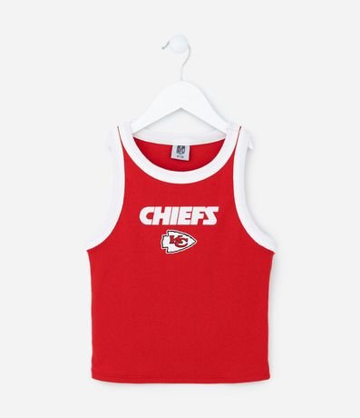 Musculosa Infantil Acanalada con Estampado NFL Chiefs - Talle 7 a 14 años