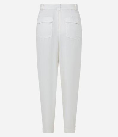 Pantalón Carrot en Viscosa y Lino con Bolsillos 7
