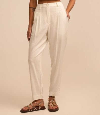 Pantalón Carrot en Viscosa y Lino con Bolsillos 3