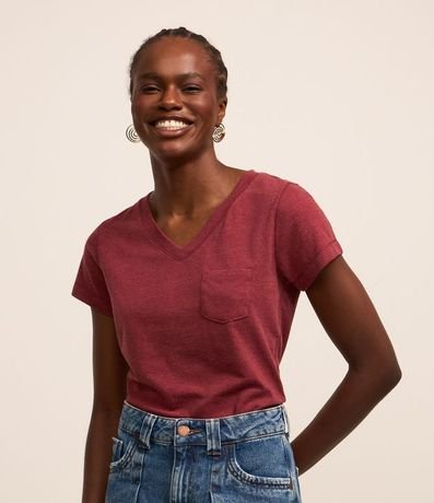 Blusa Básica en Algodón con Pequeño Bolsillo Frontal 3