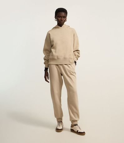Pantalón Jogger en Algodón con Forro Fleece