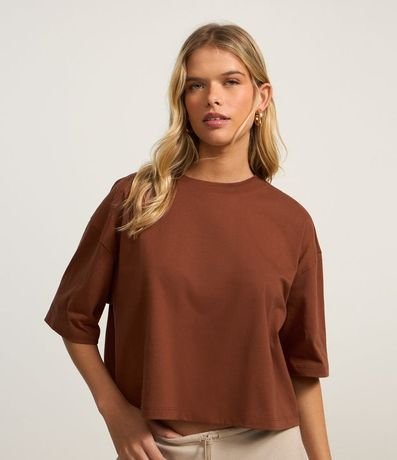 Blusa Cropped Oversized en Media Malla