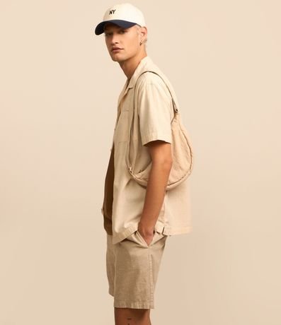 Bermuda en Algodón con Cintura Elástica y Textura 2