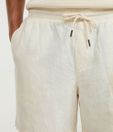 Bermuda en Algodón con Cintura Elástica y Textura 3