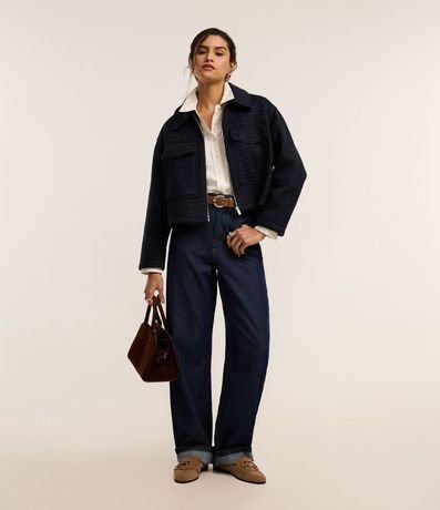 Campera Boucle con Bolsillos Grandes y Cierre por Cremallera 2