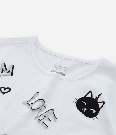 Remera Cropped con Estampa de Garabatos - Talle 5 a 14 años 4