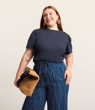 Blusa en Algodón con Manga Abullonada Curve & Plus Size 1