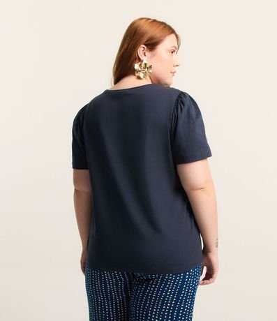Blusa en Algodón con Manga Abullonada Curve & Plus Size 3