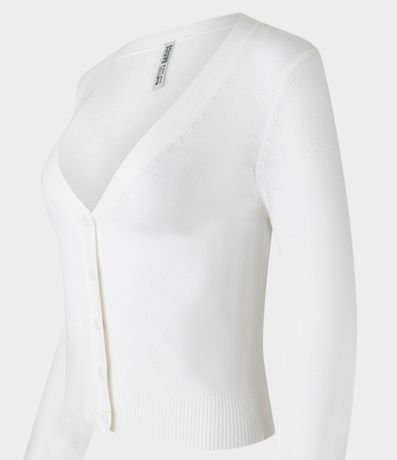 Cardigan Corto en Punto con Botones 2