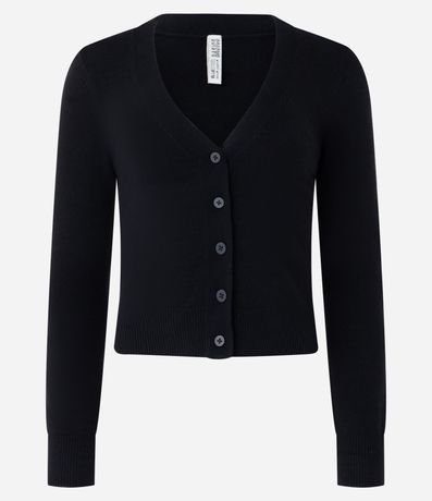 Cardigan Corto en Punto con Botones 4