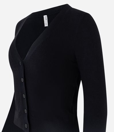 Cardigan Corto en Punto con Botones 5