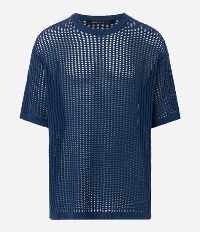 Remera Relaxed de Punto Abierto 4