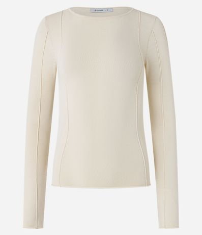 Suéter en Tricot con Frisos Delanteros 5