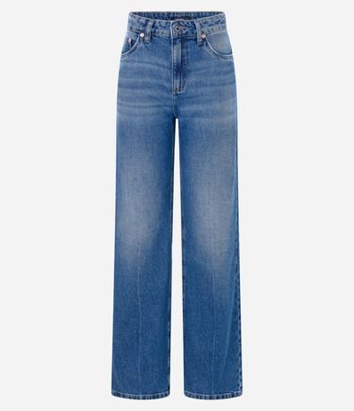 Pantalón Recto Comfort en Jeans con Bolsillos y Frisos 5