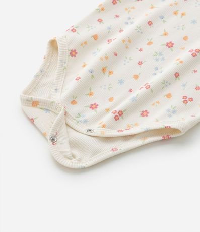 Body Infantil en Rib con Estampa Floral - Talle 0 a 18 meses 5