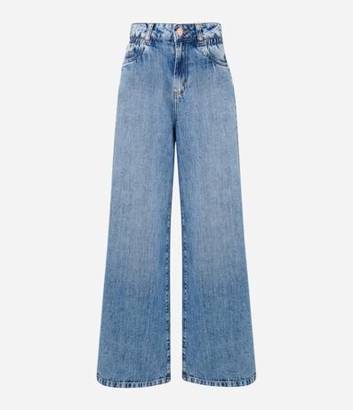 Pantalón Wide Leg en Jeans Efecto Mármol con Cintura Clochard 5