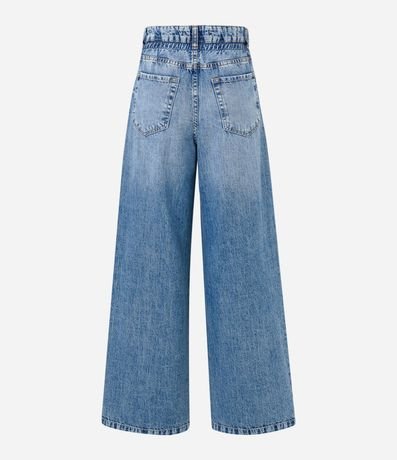 Pantalón Wide Leg en Jeans Efecto Mármol con Cintura Clochard 6