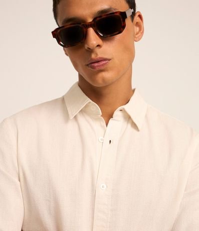 Camisa en Algodón con Textura en Rayas Verticales 3