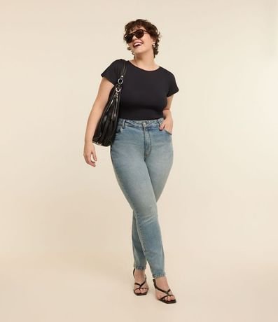 Pantalón Skinny en Jeans con Pliegues Curve & Plus 1